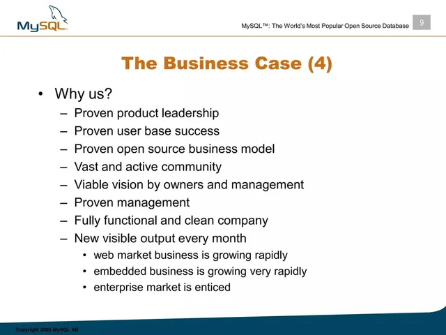 Company overview slide 9 from MySQL