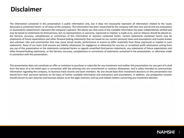 Disclaimer slide 2 from Namshi