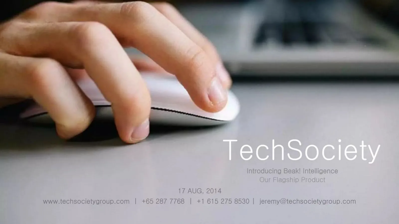 TechSociety (Beak! Intelligence) pitch deck slide