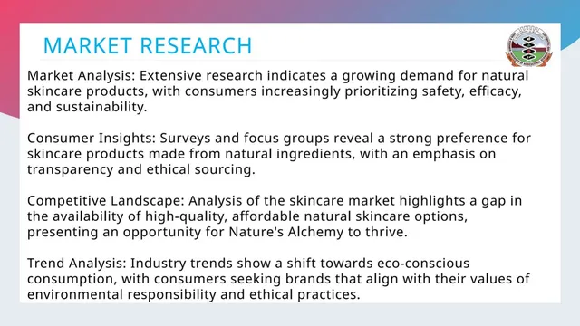 Market analysis / overview slide 5 from Nature's Alchemy