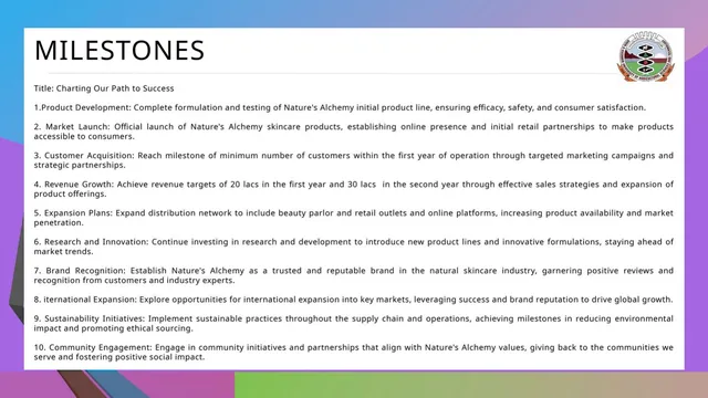 Roadmap slide 8 from Nature's Alchemy