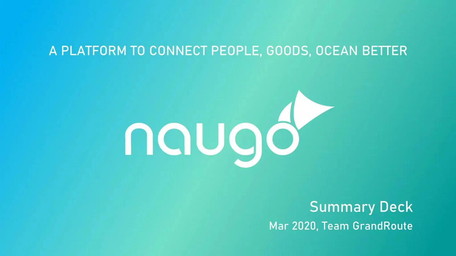 Naugo pitch deck slide