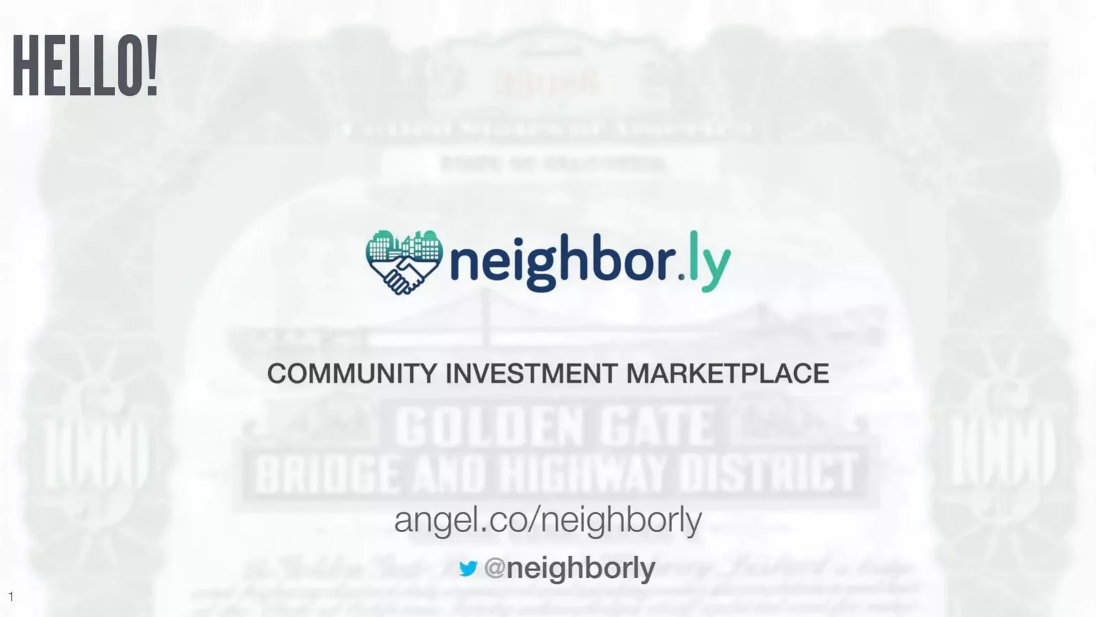 Neighborly pitch deck slide