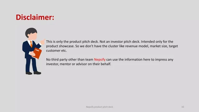 Disclaimer slide 10 from Nepsify