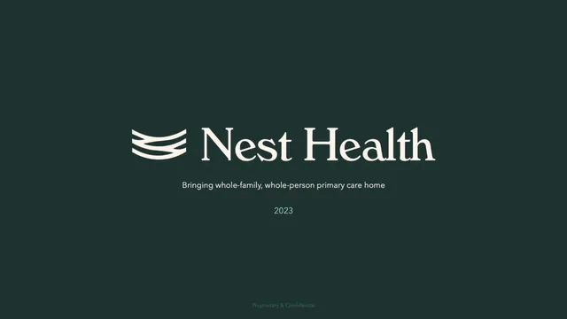 Nest Health pitch deck cover