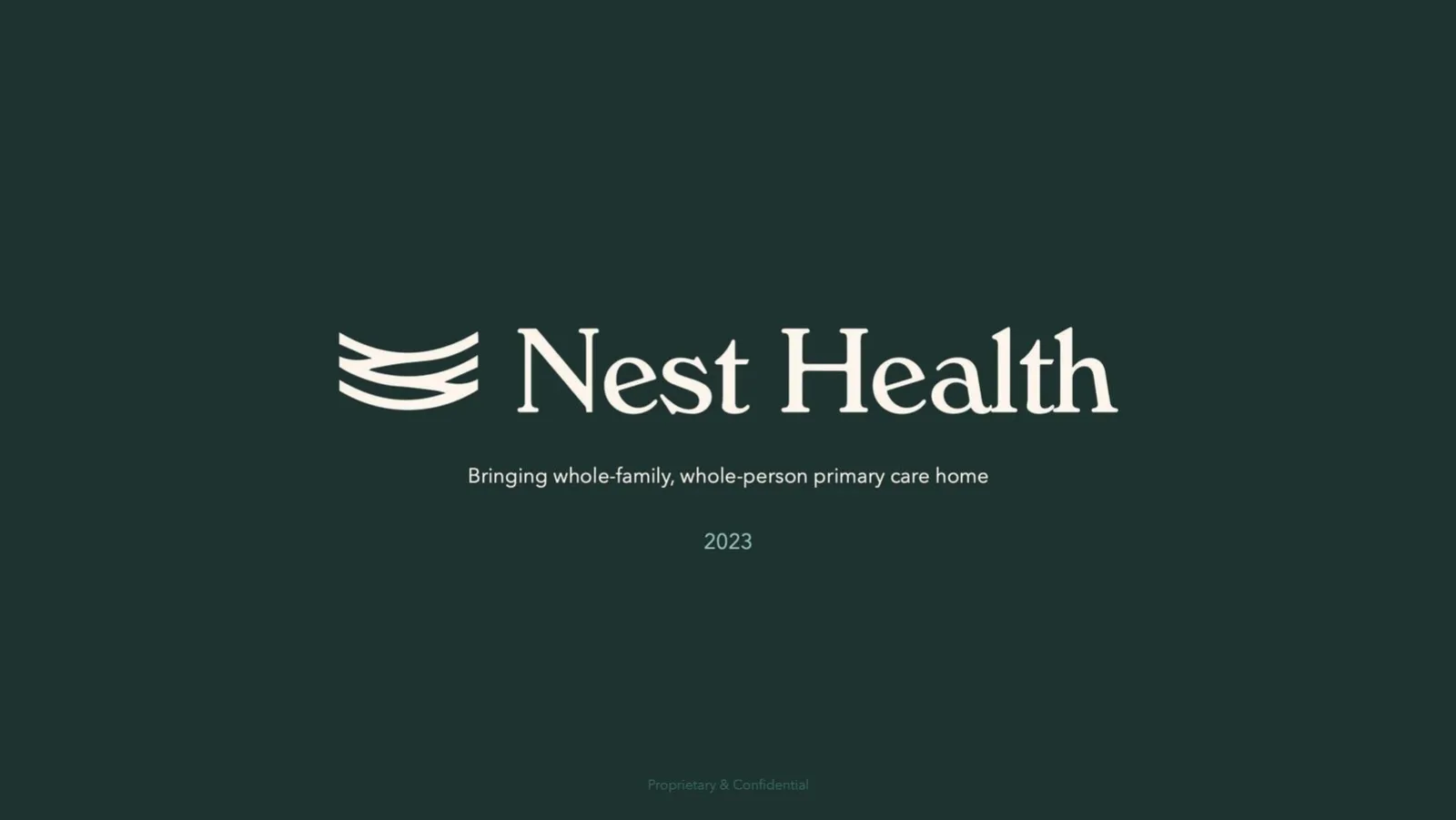 Nest Health pitch deck slide