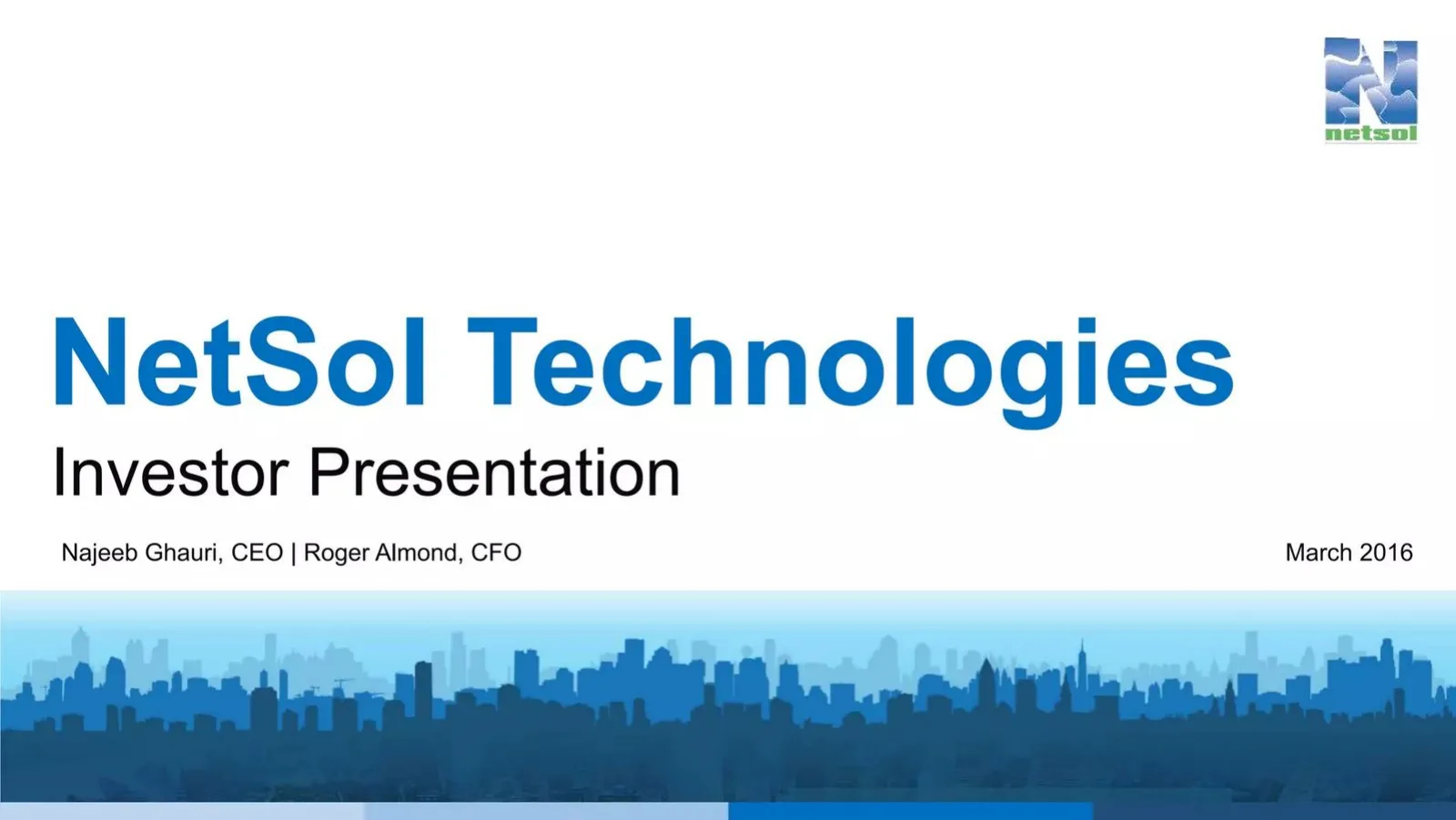 NetSol Technologies pitch deck slide
