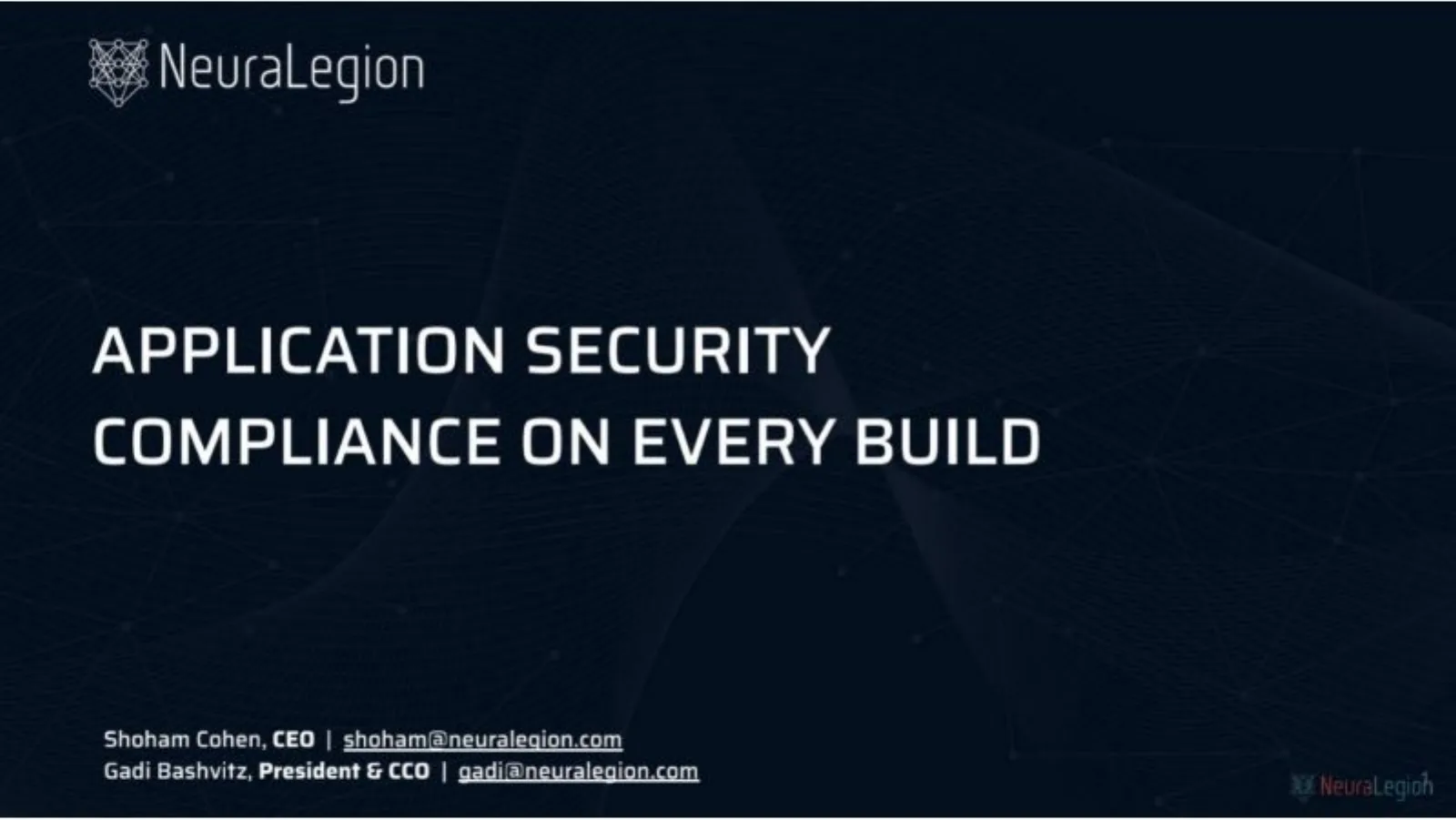 NeuraLegion pitch deck slide