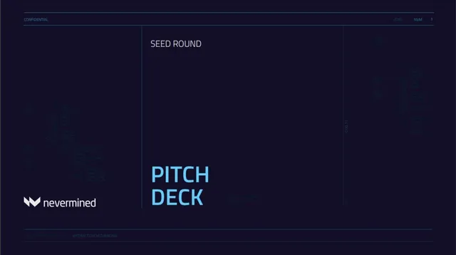 Nevermined pitch deck cover