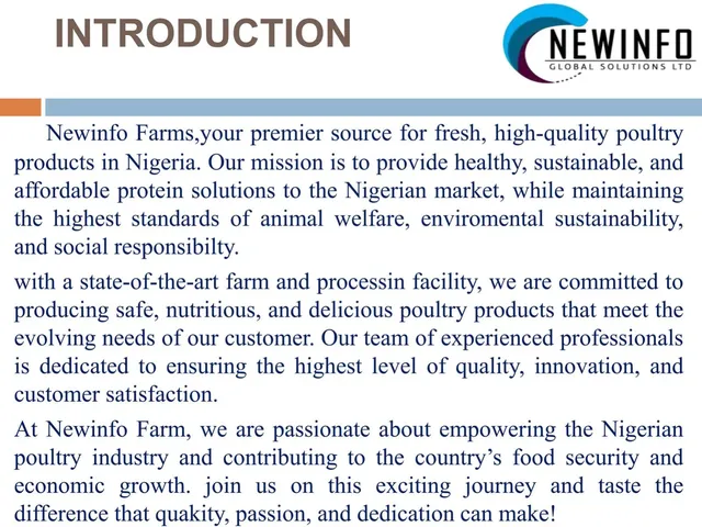 Newinfo Global Solutions Ltd (Newinfo Farms) pitch deck cover