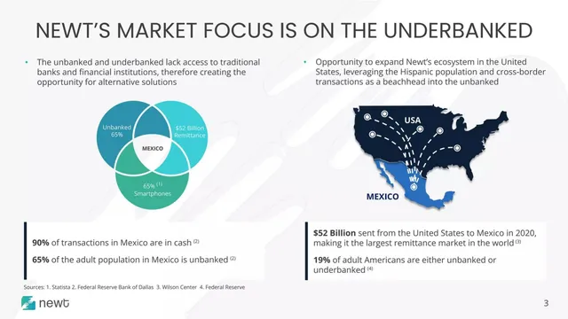 Market sizing / opportunity slide 3 from NEWT