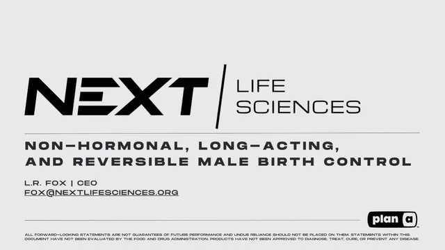 NEXT Life Sciences pitch deck cover