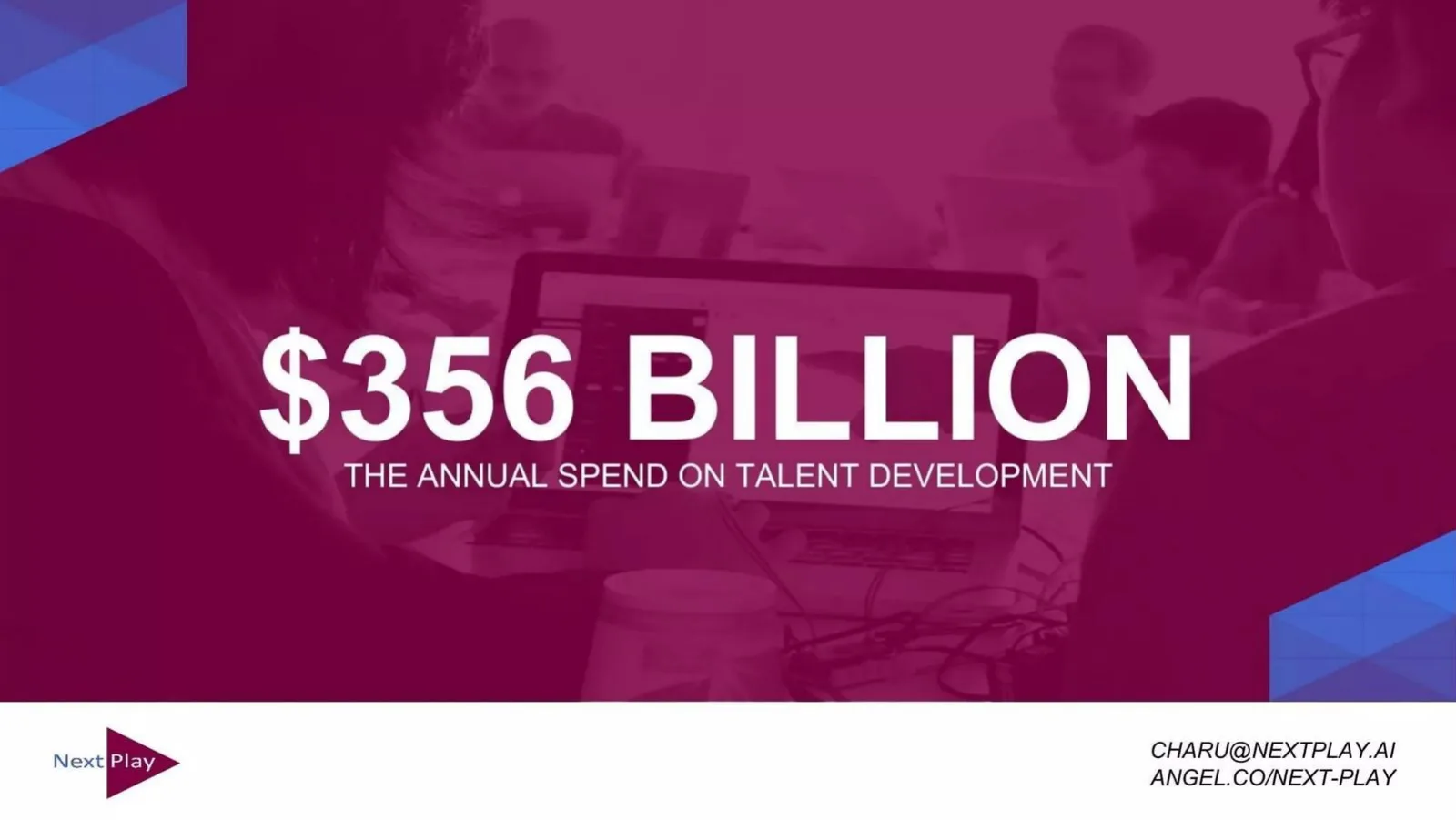 Next Play pitch deck slide