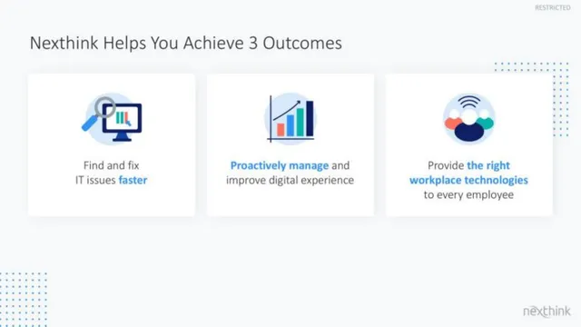 Product / solution slide 7 from Nexthink