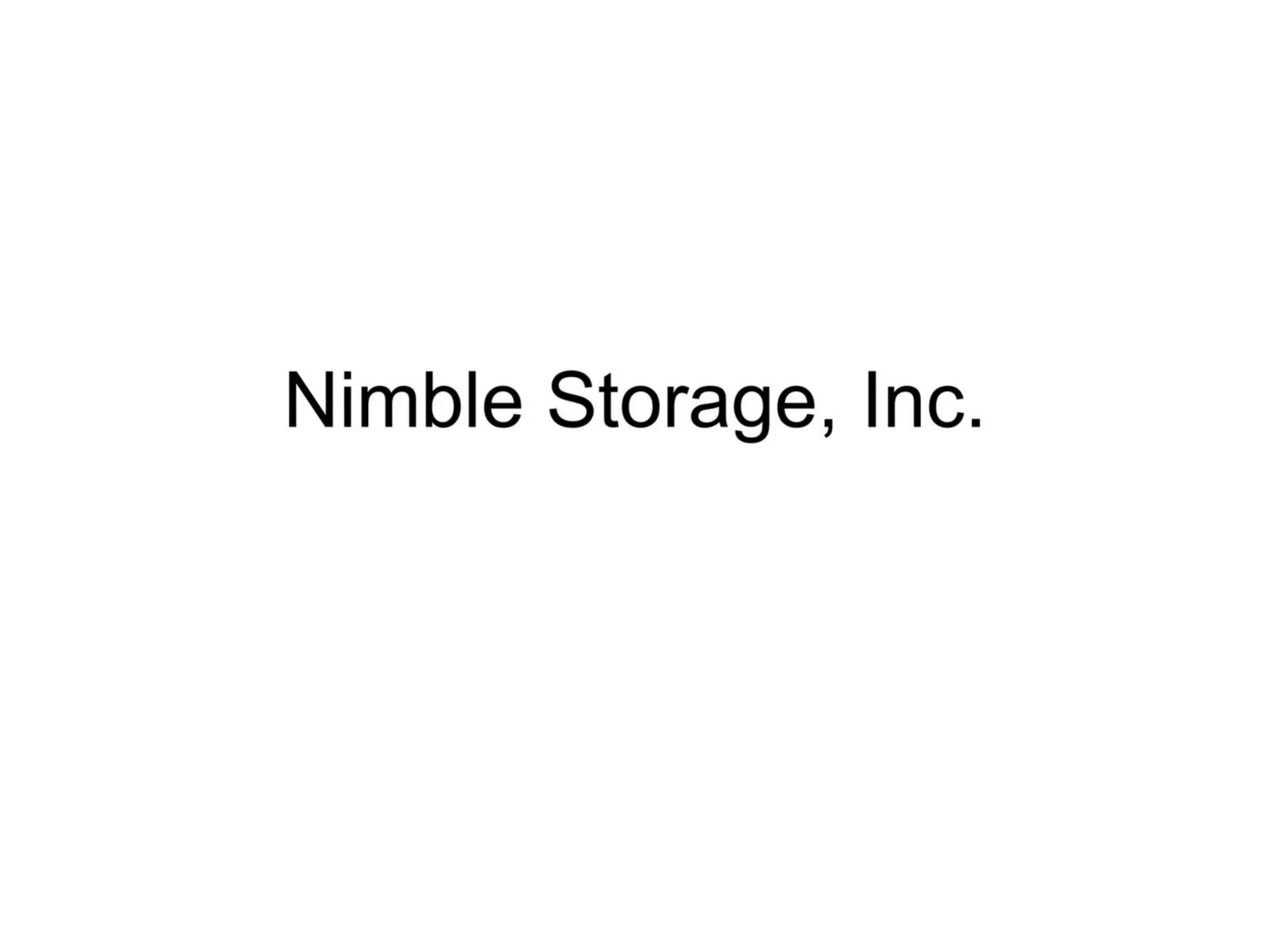 Nimble Storage pitch deck slide