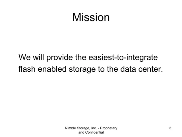 Vision slide 3 from Nimble Storage