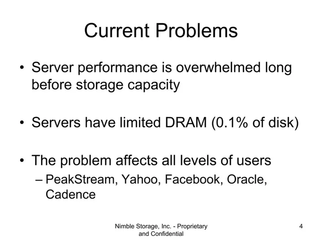 Problem slide 4 from Nimble Storage