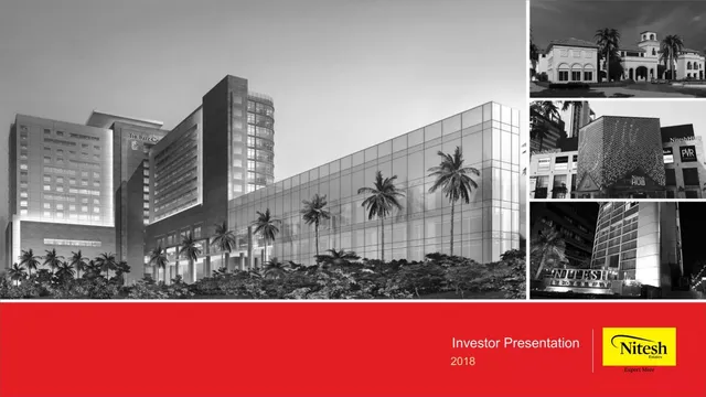 Nitesh Estates Limited pitch deck cover