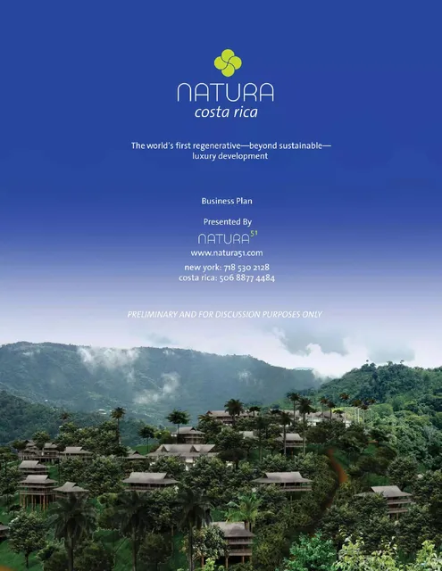 Natura Costa Rica pitch deck cover