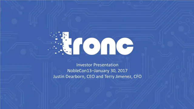 Noble (tronc / Tribune Publishing) pitch deck cover