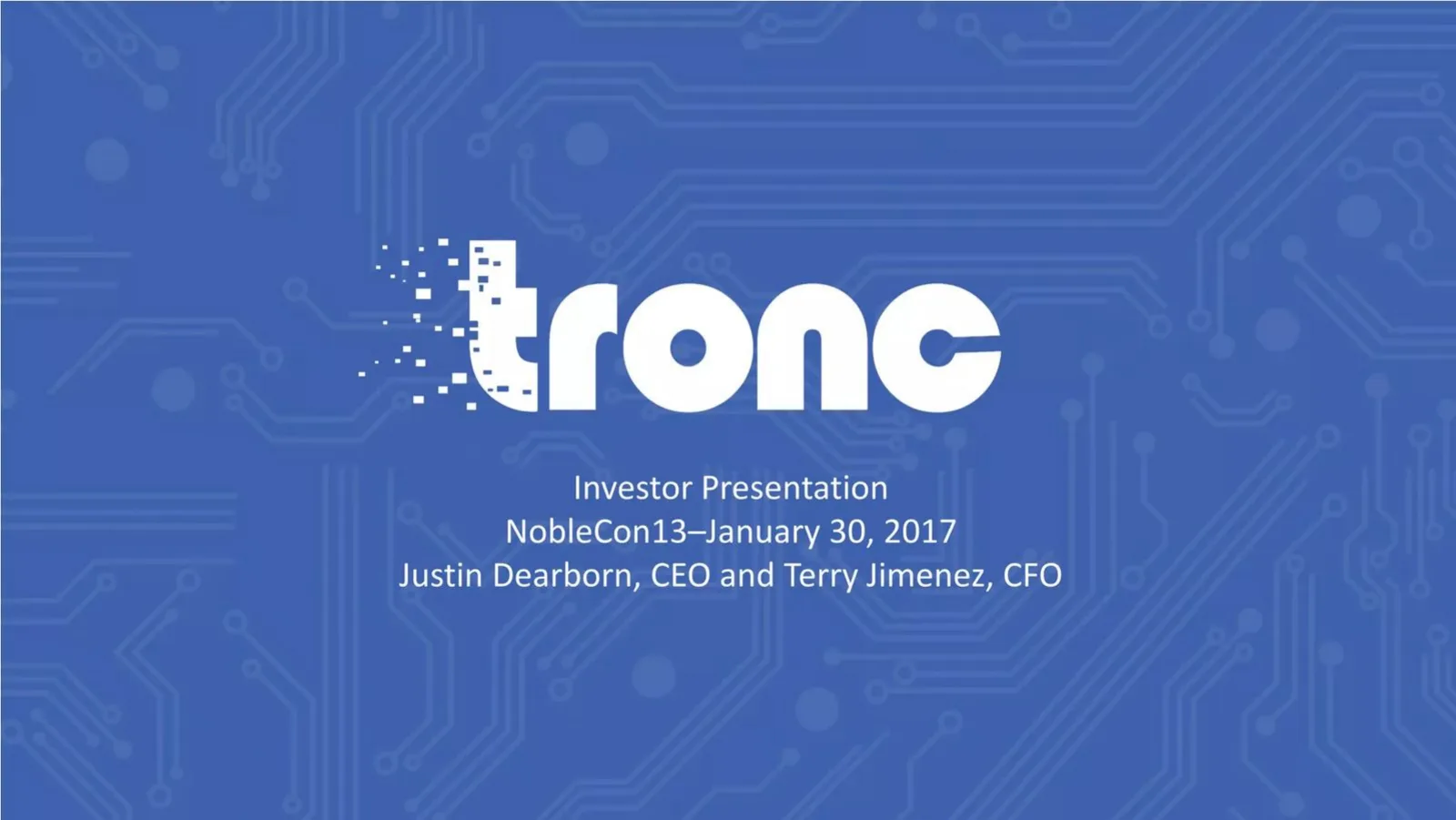 Noble (tronc / Tribune Publishing) pitch deck slide