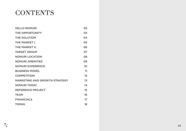 Agenda / contents slide 2 from Nomuri Hostel