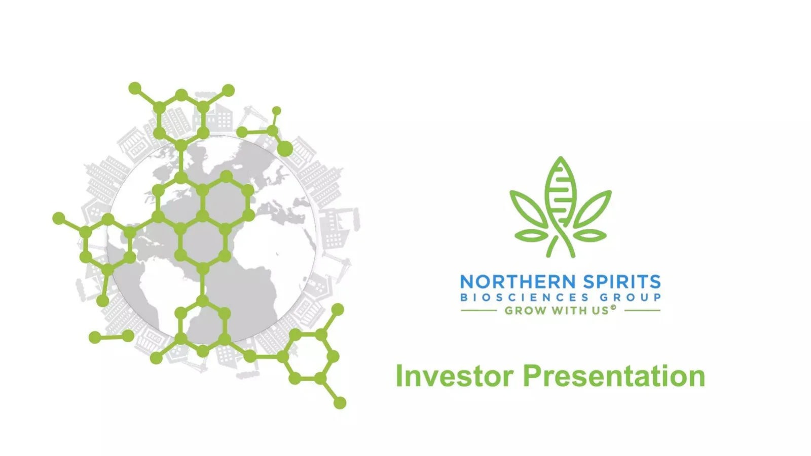 Northern Spirits Biosciences Group pitch deck slide
