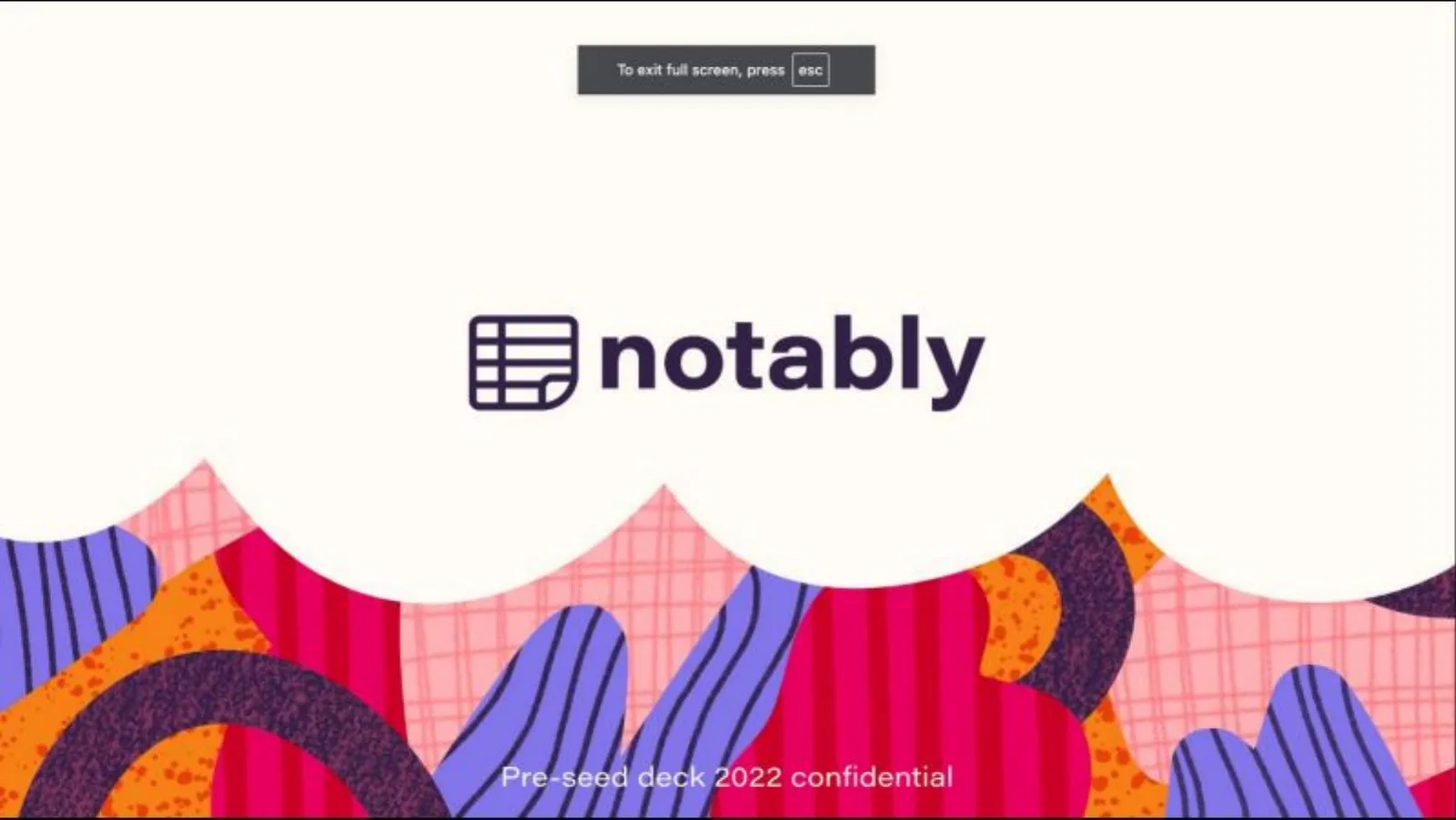 Notably pitch deck slide