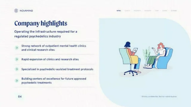 Company overview slide 4 from Novamind