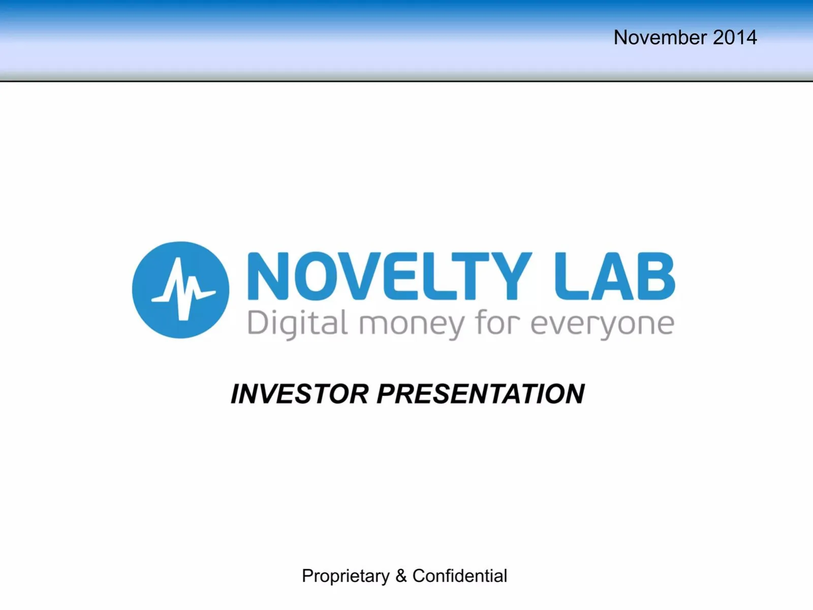 Novelty Lab pitch deck slide