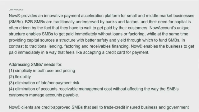Product / solution slide 4 from Now (NowAccount)
