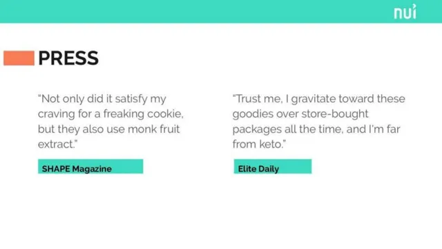 Reviews / testimonials / feedback slide 5 from Nui Cookies