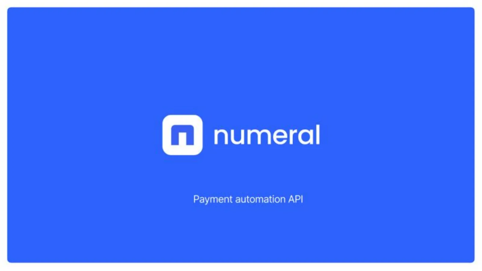 Numeral pitch deck slide