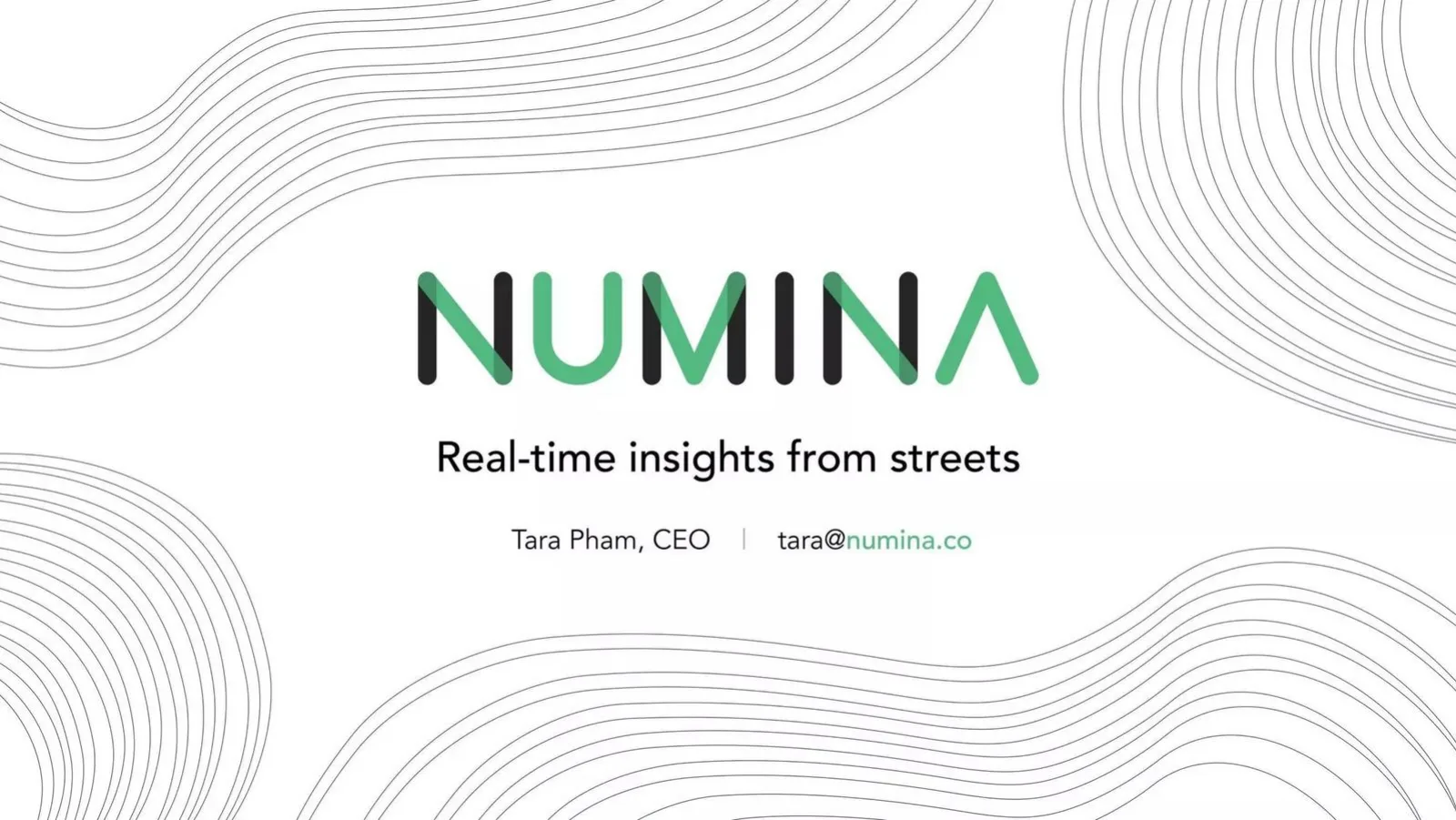 Numina pitch deck slide