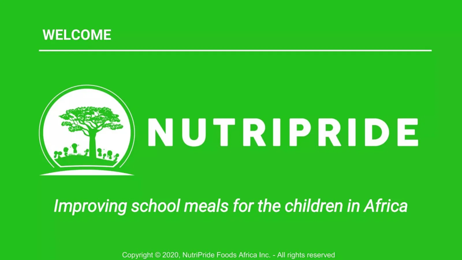 NutriPride Foods Africa Inc. pitch deck slide