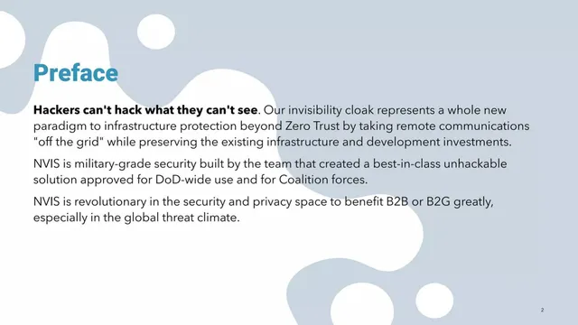 Product / solution slide 2 from NVIS