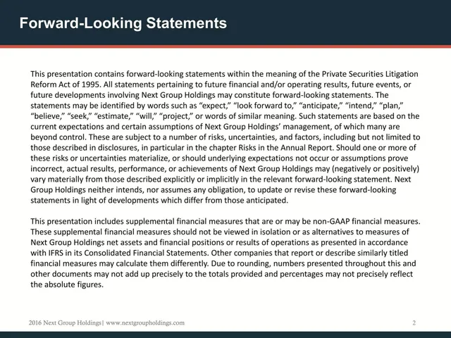 Disclaimer slide 2 from Next Group Holdings (NXGH)