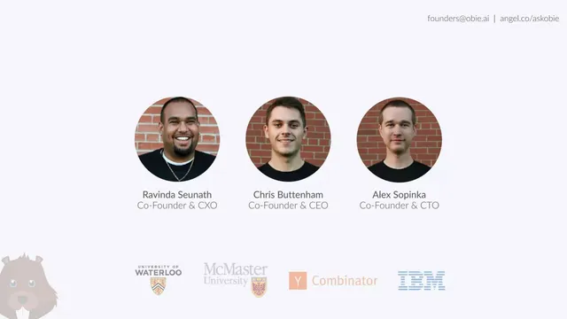 Team slide 6 from Obie.ai