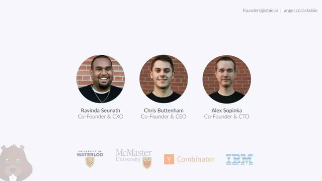 Team slide 6 from Obie.ai