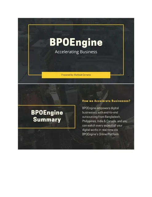 BPOEngine.com pitch deck cover
