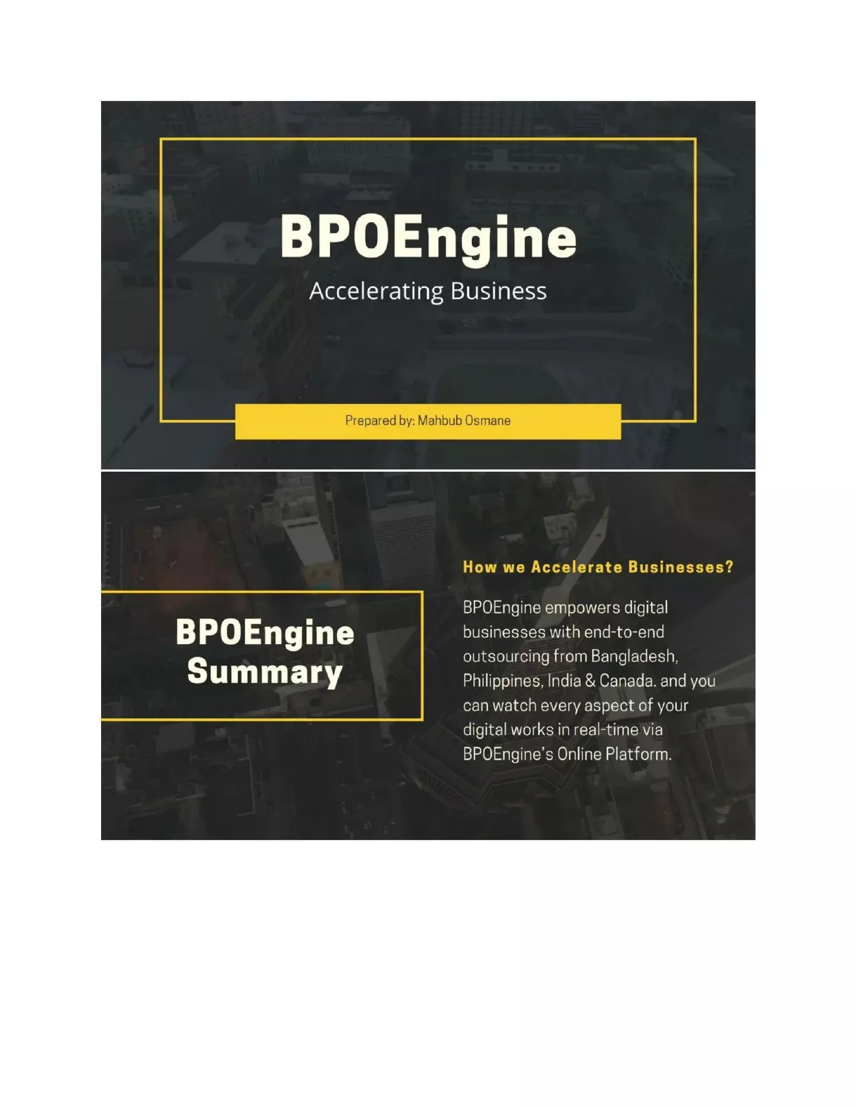 BPOEngine.com pitch deck slide