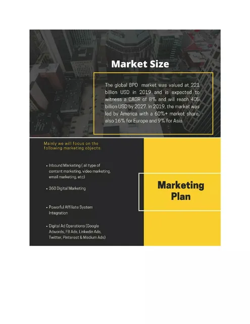 Market sizing / opportunity slide 6 from BPOEngine.com