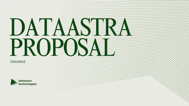 Dataastra Technologies pitch deck cover