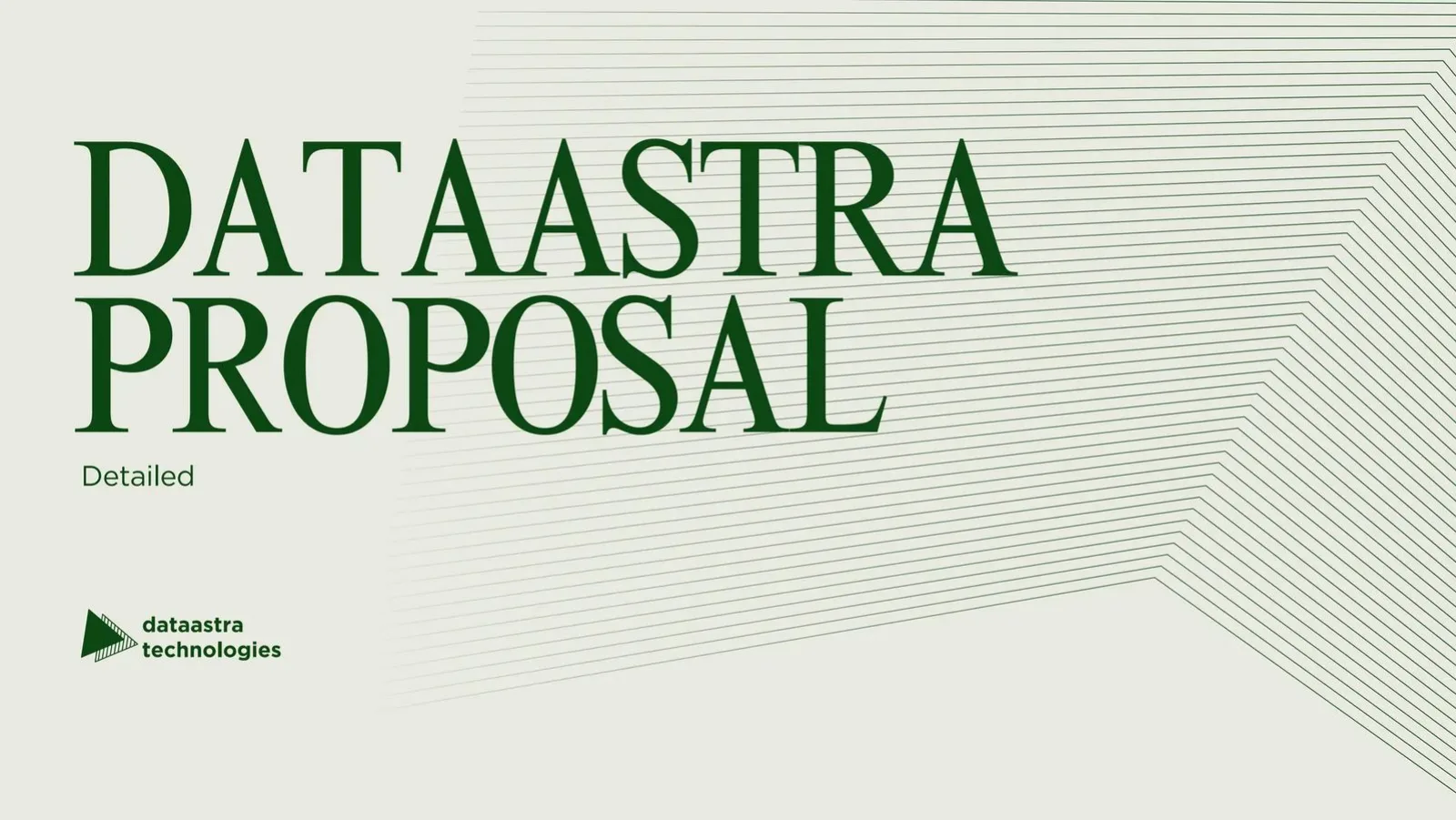 Dataastra Technologies pitch deck slide