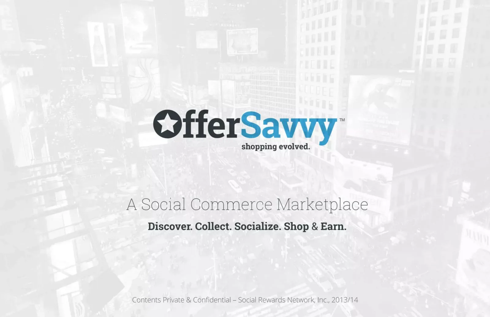 OfferSavvy (Social Rewards Network, Inc.) pitch deck slide