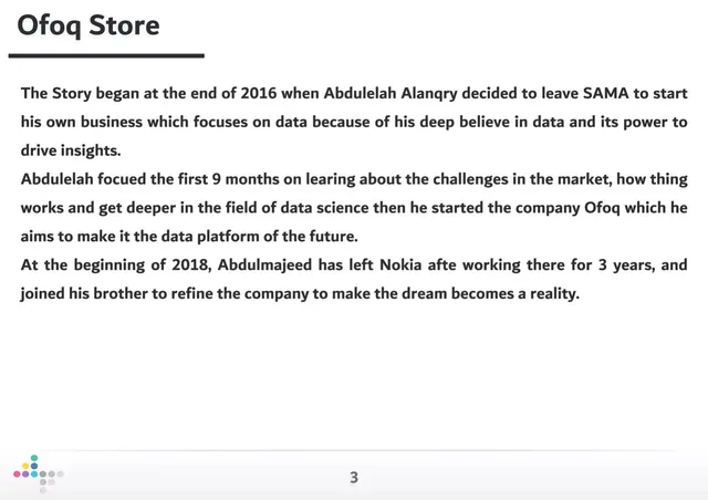 Company overview slide 3 from Ofoq