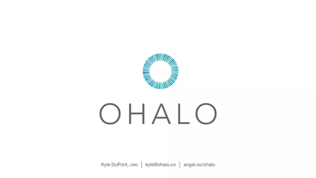 Ohalo pitch deck cover