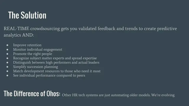 Product / solution slide 4 from Ohos