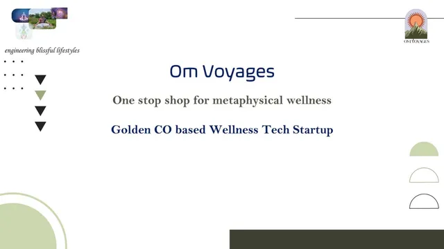 Om Voyages pitch deck cover