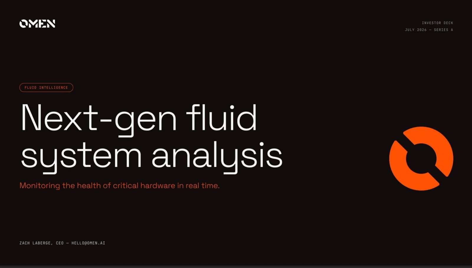 Omen AI pitch deck slide